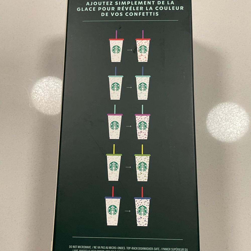NIB Starbucks Confetti Color Changing Cold Cups